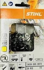 STIHL 26RS 72 DL .325″ 1.6 mm Chain for 18"/45 cm Bar OEM 3639 005 0072