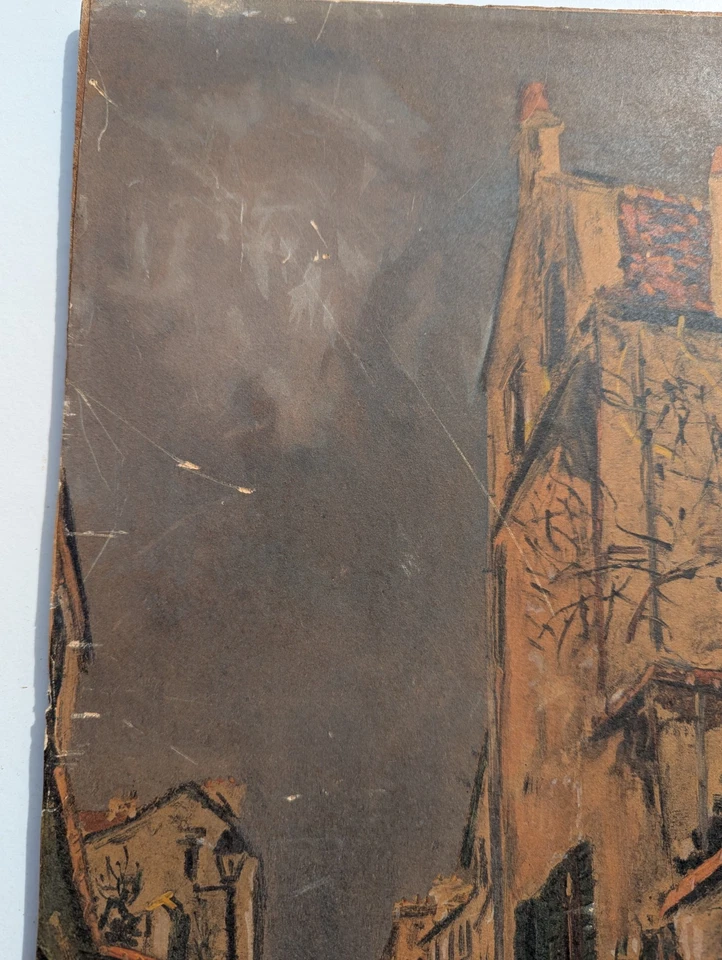 Lithographie de Maurice Utrillo Scène de Rue - Photo 2/3