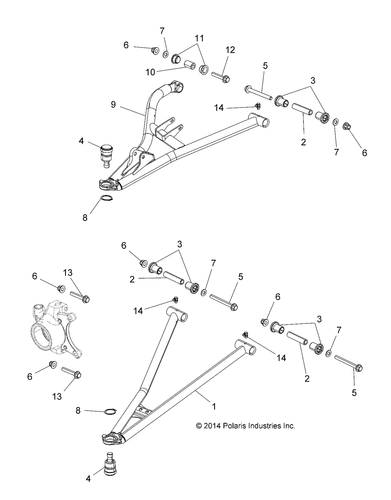 Polaris Control Arm, Lower, Right Hand, Cloud Silver - Picture 3 of 3