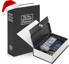 KYODOLED Diversion Book Safe with Key Lock, Secret Metal Lock Box, Collection, M