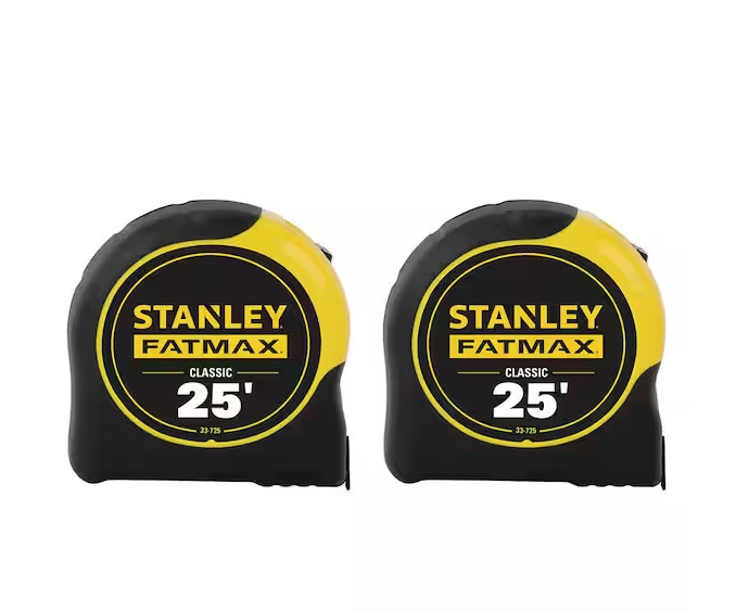 Stanley 33-725 25ft. FatMax Measuring Tape FMHT74038D 2 Pack