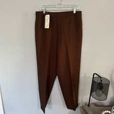 NEW  Vintage Levi Strauss Bend Over Brown Dress Pants Waist Size 34 Petite