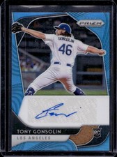 2020 Panini Prizm Tony Gonsolin Rookie Auto RC Carolina Blue #/50 Dodgers