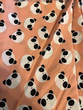 bty 44" wide quilter's showcase fabric PANDA BEAR Heads on peach