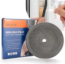 33FT Self Adhesive Brush Door Weather Stripping & Soundproofing Seal – High-De