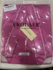 Ekouaer Silk Robes for Woman Long Sleeve Satin Bathrope Soft Lightweight Robe M