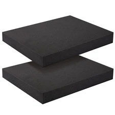 2-Pack Packing Foam Sheets - 16x12x2 Customizable Polyurethane Insert Pads fo...