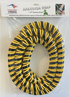 Outback Wrap Anaconda | Hose Protector & Tagging Wrap 32mm x 10ft Yellow