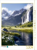 Calvendo Puzzle The Waterfalls Of Nidavellir | 1000 Pieces, Finished Size 25.2 ×