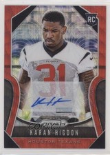 2019 Panini Prizm Rookies Red Wave Prizm Auto 57/149 Karan Higdon #333 Auto s3g