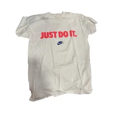Vintage 90s Nike Just Do It Shirt Box Logo BOGO USA Made White Size M New