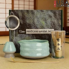 Exquisite Matcha Set Bamboo Whisk Bowl Sifter Accessories Gift Tea Lovers New