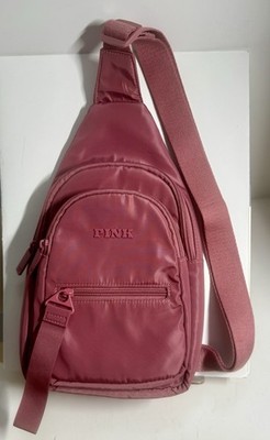 Victoria s Secret Pink 12'' Nylon Sling Backpack Crossbody Strap.