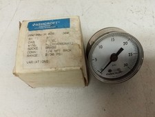 Ashcroft 2" Steel Casing Brass Socket 0-30 psi Pressure Gauge 20W1005 H 02B 30