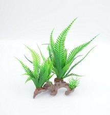 Aquarium Decor Fish Tank Ornament Artificial Plastic Plant Green 7-inch