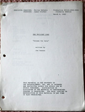 1985 The Twilight Zone "Dreams for Sale" Original Screenplay Script