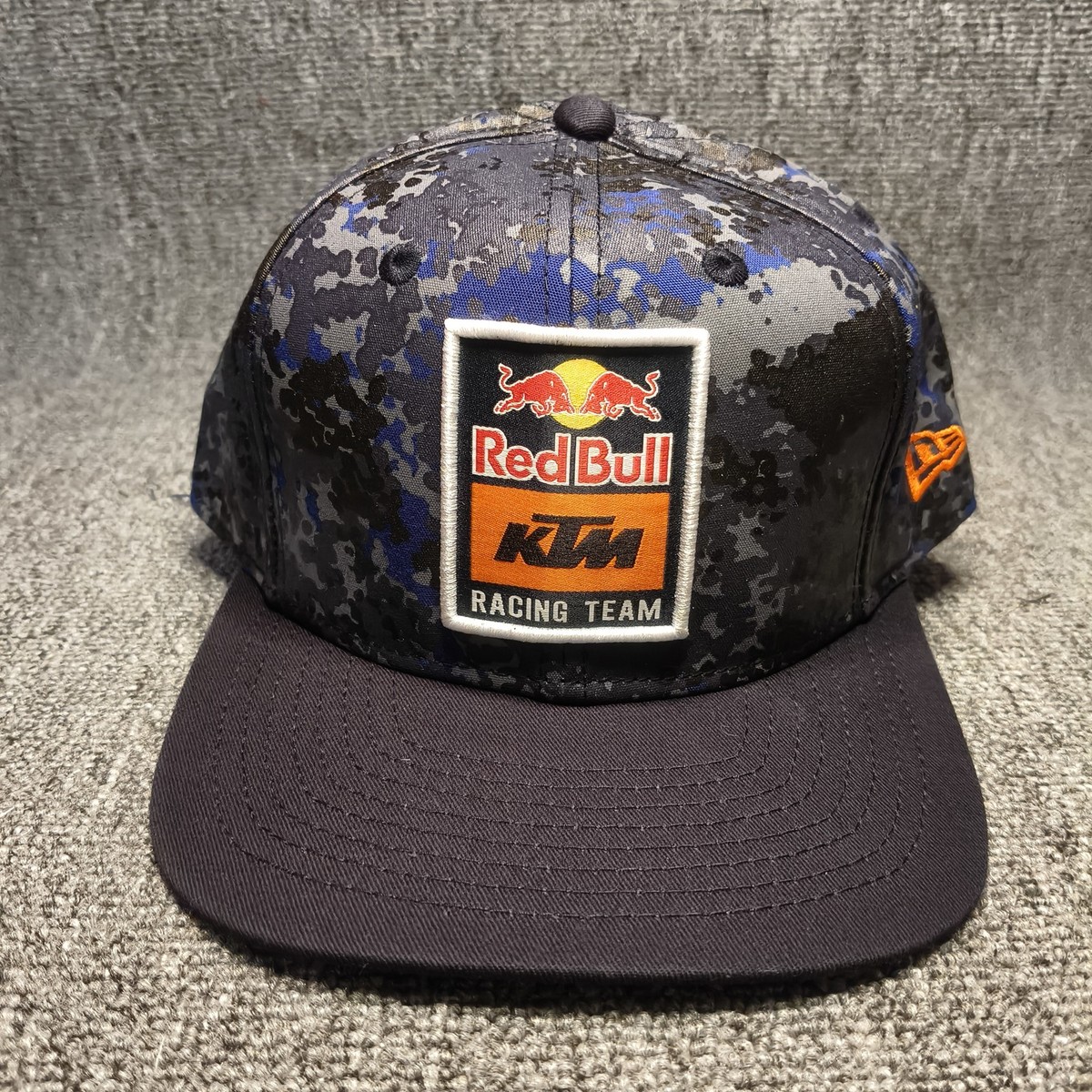 New Era Red Bull KTM Racing Team Snapback Hat Cap Blue Camo Flat Brim Adjustabl