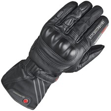 Image of Held Twin II Leather & Textile Motorcycle Motorbike Gloves - Black