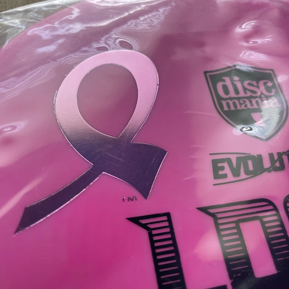 Discmania Evolution Logic Exo Soft Pink Disc Golf Putter - Cancer Stamp - New! - Image 2 of 3