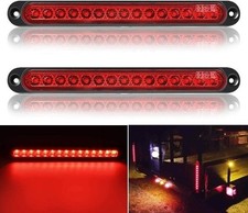 2 Pack 10" 15 LED Trailer Brake Tail Light Bar Stop Turn Tail Light Color: Red