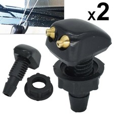 2*Universal Adjustable Dual-Holes Windshield Washer Nozzle Wiper Water Spray Jet