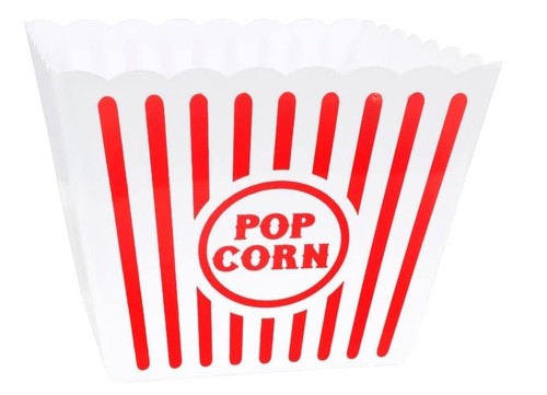 Grande contenitore/secchio per popcorn in plastica - 8,75" di larghezza x 7,25" di profondità - Foto 2 di 2