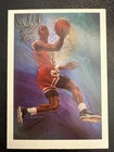 1990 NBA Hoops Checklist #358 Michael Jordan Artist Card Chicago Bulls -HOF GOAT