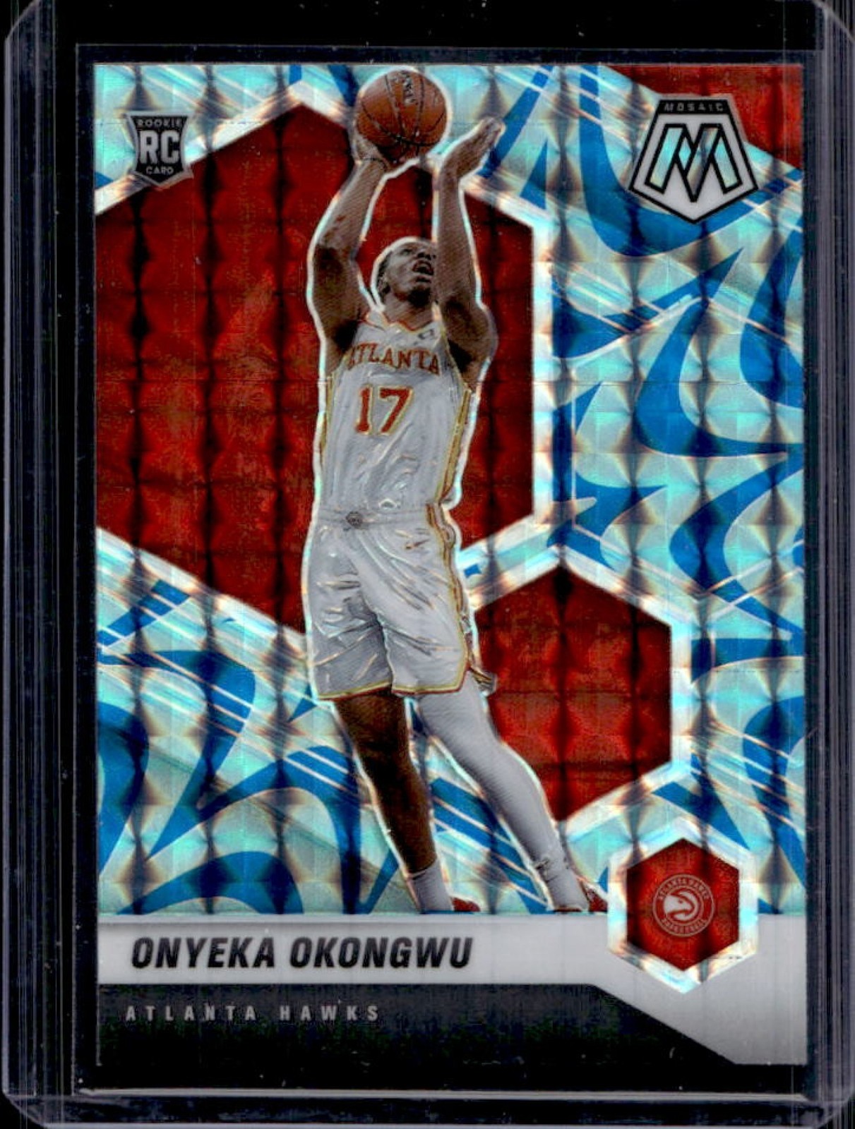2020-21 Mosaic Onyeka Okongwu RC Reactive Blue Rookie #225 Hawks