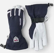 Hestra Alpine Pro Army Leather Heli Ski 5 Finger Unisex Gloves Size 11  NWTs 