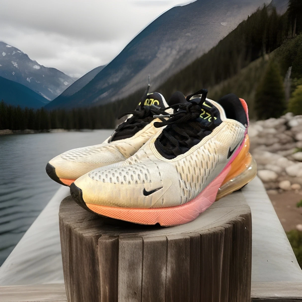 Nike Air Max 270 Summit White Sunset Pulse W for sale | eBay