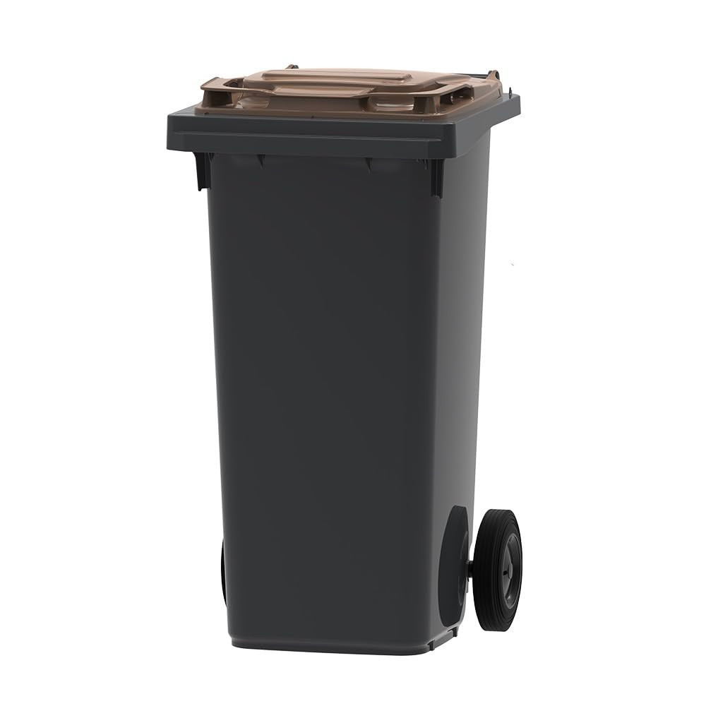 Conteneur poubelle 120L bac roulant extérieur pour collecte déchets et tri sélectif