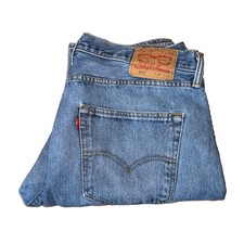 Levi's 501 Jeans 36x30 Light Wash Distressed Button Fly Made in Mexico Patina