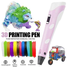 3D Printing Pen Set 3D Drawing Pen with Led Display 12 Color Filament Kid Gift