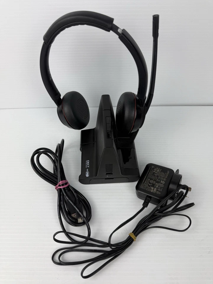 Plantronics Poly 8200 Series Headset & Base W8200B/A DECT Wireless USB Stereo - Image 2 of 4