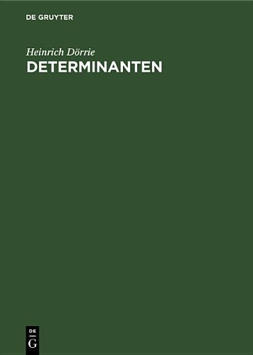 Heinrich Dörrie Determinanten (Hardback)