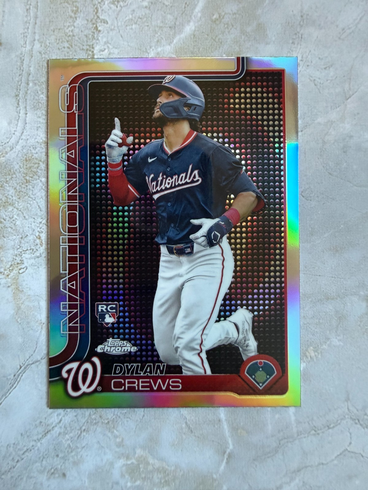 2025 Topps Chrome Dylan Crews Lightboard logo #146 Nationals