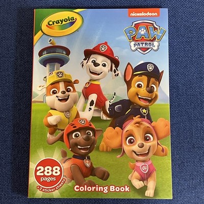 BRAND NEW!! Crayola Paw Patrol Coloring Book W/ Stickers - 288 Pages! Kids Gift