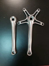 Vintage Topline Crank Arm Set 170 mm 130 BCD USA Silver Grafton 90s Read!