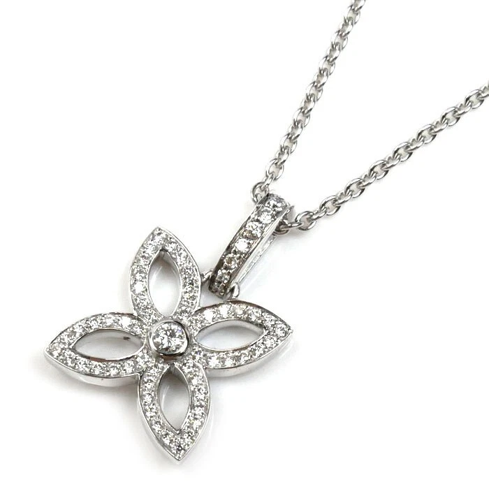 LOUIS VUITTON（LV） Collana Louis Vuitton Pandanthif Crakkanth Diamante K18WG P0035776