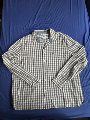 Lacoste Shirt Men's 2XLClassic Fit Check Multicolored Cotton France Dress