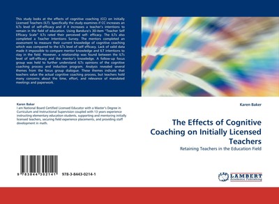 The Effects of Cognitive Coaching on Initially Licensed Teachers Karen Baker