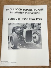 Mcculloch Supercharger Installation Instructions Buick V-8 1953 Thru 1956 Manual