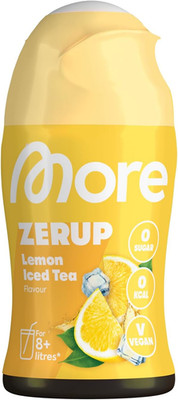 MORE Zerup Lemon Iced Tea Syrup, 65ml - Sugar-Free, Vegan, Zero Calories