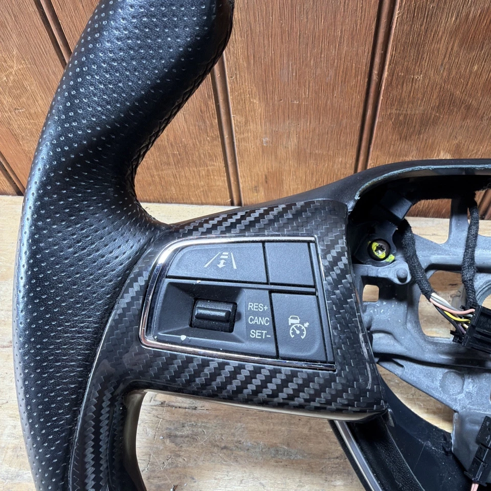 14-20 Maserati Ghibli M157 S Q4 Quattroporte M156 Steering Wheel Carbon OEM 75k - Image 2 of 4