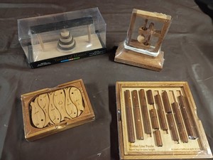 Lot of 4 Vintage  Wooden Puzzles ! Sealed!