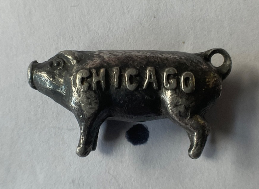 1893 Chicago World's Columbian Exposition Silver Stanhope Pig
