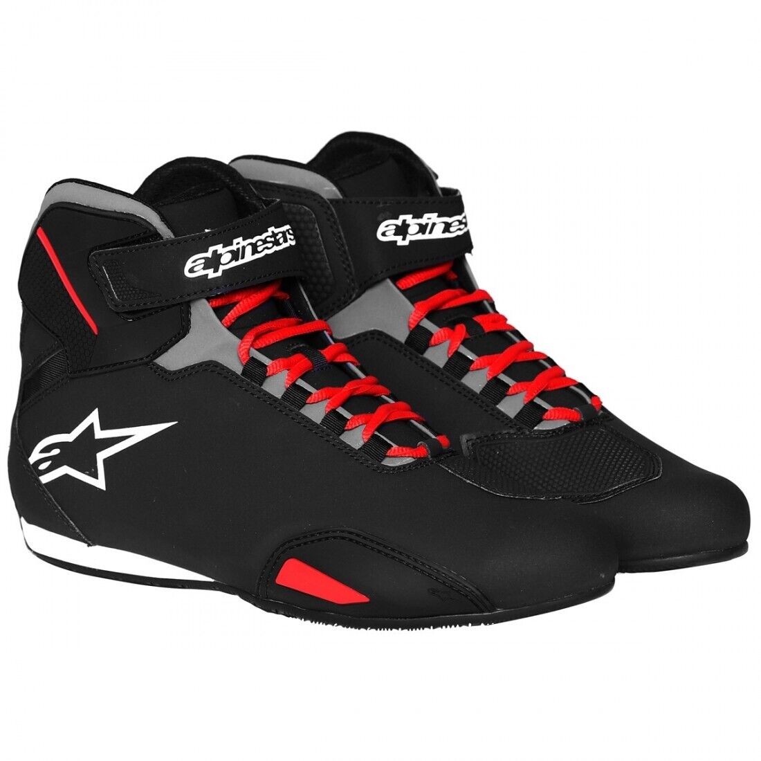 SCARPE MOTO ALPINESTARS SEKTOR BLACK RED SHOES PROTEZIONI CERTIFICATE CE