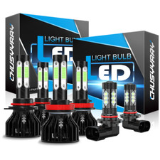 For Lincoln Aviator 2003-05 Combo 6X 8000K LED Headlight Hi/Lo + Fog Light Bulbs