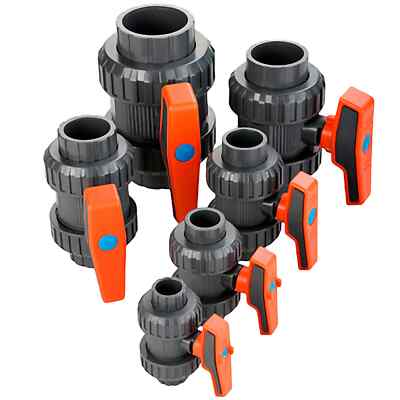 Cepex PVC Kugelhahn STD 2x Klebemuffe Absperrhahn für Teich, Pool und Schwimmbad