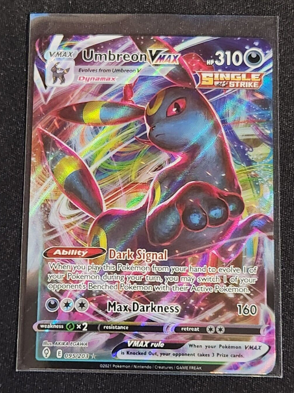 2021 POKEMON UMBREON VMAX TRADING CARD